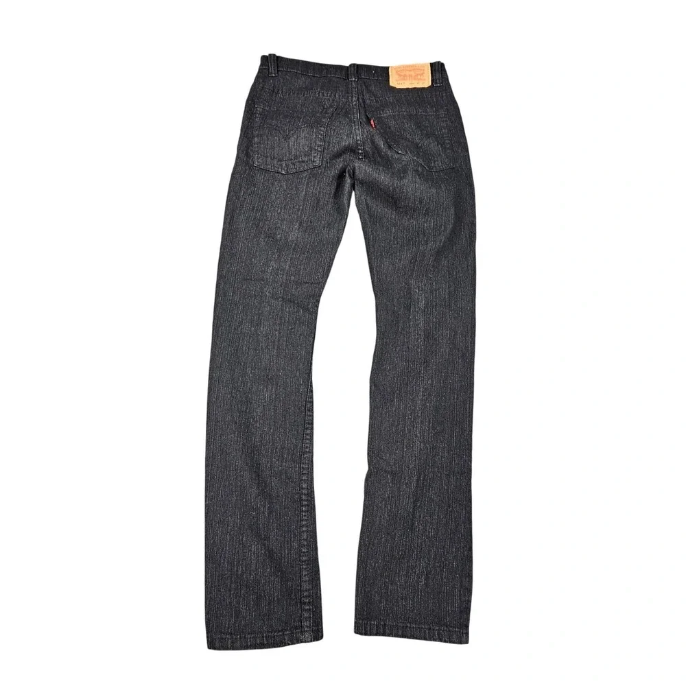 Levi's 511 Slim Fit Jeans Boys Size 14 Regular 27x27 Black Slub Denim